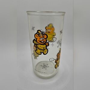 Muppet Babies Fozzie Bear Henson Associates Inc 1989 Vintage Glass Collector GUC